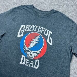 Grateful Dead Shirt Mens XL Gray Steal Your Face Ripple Junction Modern Band Tee